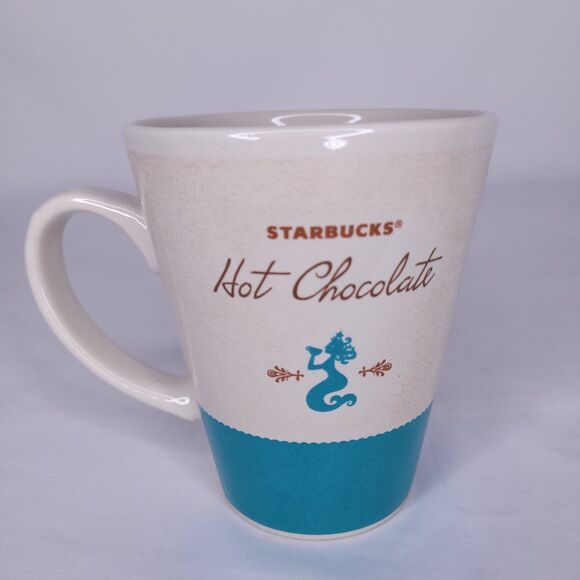 Starbucks Hot Chocolate Mug Mermaid Teal Ceramic 2010 - Picture 3 of 7